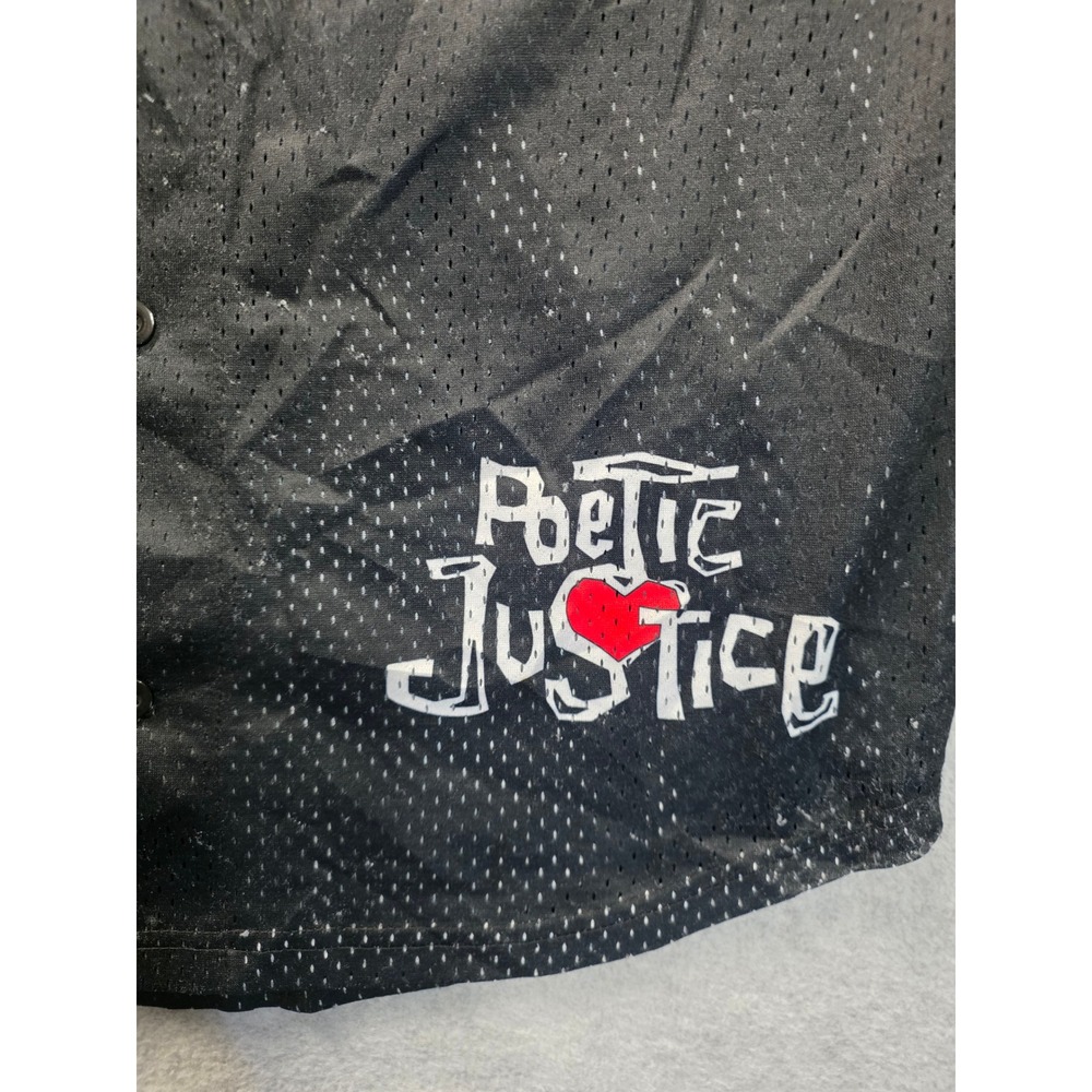 Chemistry Poetic Justice Tupac 2Pac Baseball Jersey Black Mesh Los Angeles Large - Picture 4 of 7
